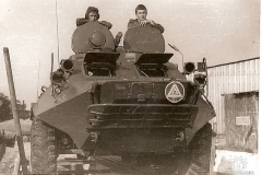 В парке , на мойке. BTR-60 s označením "Začátečník".